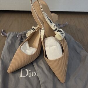 Dior Women's Tan Slingback Shoes
